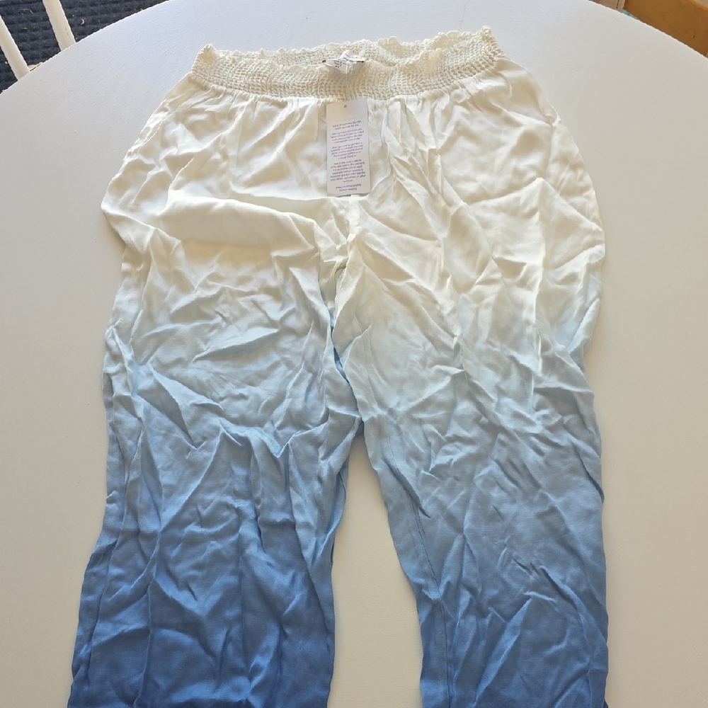 Blue and White Ombre Pants